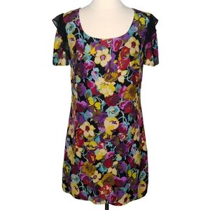 Vintage Betsey Johnson Floral Print Short Sleeve Dress 4